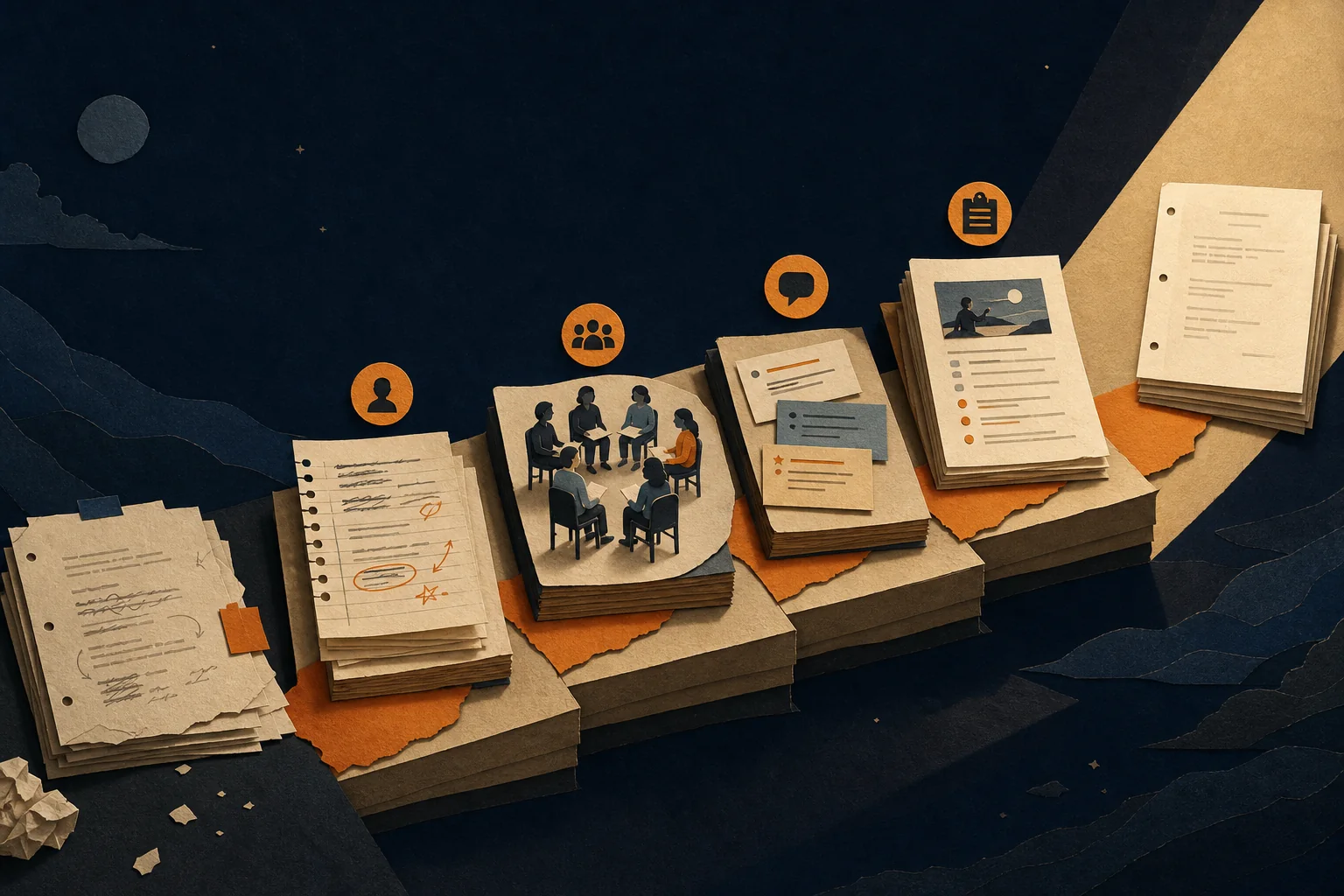 A staircase of accessible feedback methods leading towards a stronger screenplay