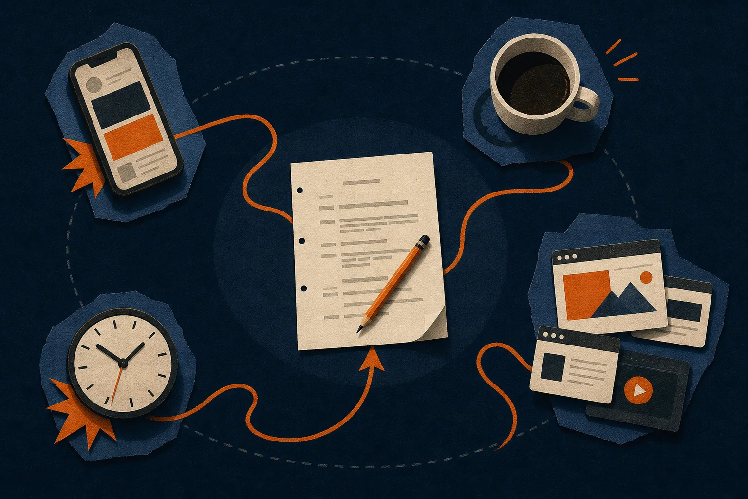 A screenplay surrounded by everyday distractions and a path back to the page